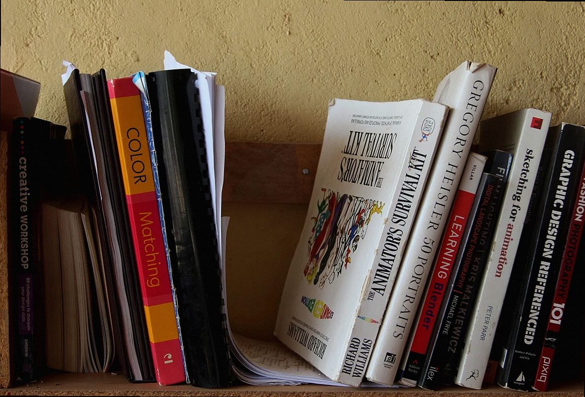 books, shelf, wooden, interior, wall
